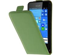 PhoneNatic Couverture en Cuir Artificiel Compatible avec Microsoft Lumia 550 - Flip-Case Vert - Cover Cubierta + Films de Protection