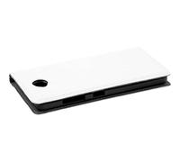 PhoneNatic Couverture en Cuir Artificiel Compatible avec Microsoft Lumia 650 - Bookstyle Blanc - Cover Cubierta + Films de Protection