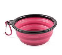 PhoneNatic Gamelle Pliable en Silicone pour Chien et Chat - Rose - avec Mousqueton - 350 ML - 60014329 - Petite Taille (350 ML)