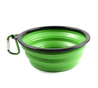 PhoneNatic Gamelle Pliable en Silicone pour Chien et Chat - Vert - avec Mousqueton - XL - 1000 ML - 60014771