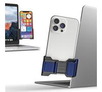 PhonesideOne - Support Téléphone PC Ajustable Universel, Compatible avec Les Smartphones tels Que iPhone, Samsung, Huawei, Google Pixel, etc. (1, Blue)