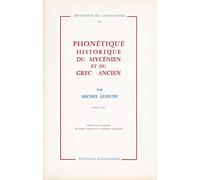 Phonétique historique du mycénien et du grec ancien