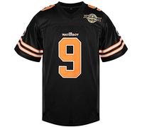 Phoneutrix Bobby Boucher #9 Maillot de Football The Waterboy Adam Sandler Motif Boud Dogs Bourbon Bowl, Noir, Taille M