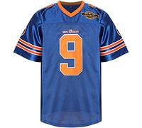 Phoneutrix Bobby Boucher #9 Maillot de Football The Waterboy Adam Sandler Motif Boud Dogs Bourbon Bowl, Bleu, Taille M