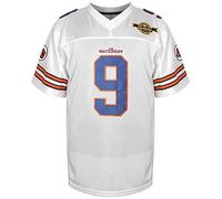 Wudu Bobby Boucher #9 The Waterboy Adam Sandler Movie Mud Dogs Bourbon Bol Football Jersey - Blanc - Taille M