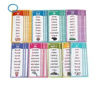 Phonics Flash Cards - de mots viseurs | Jouet de lecture précoce | Ensemble de vocabulaire de 1000 mots, organisateur de classeur à anneaux, pour maternelle, maternelle, école à domicile