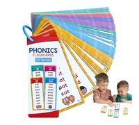 Phonics Flash Cards - Livre de comptines de 6,3 x 16,7 cm, cartes flash de mots à vue | Jeu de mots à vue pour préscolaire mélanges haute fréquence pour filles crèche garderie école maternelle