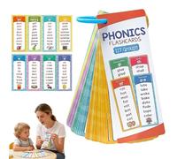 Phonics Word Cards 117 groupes sonores + de 900 mots rimants anglais préscolaire, jeu de cartes flash phoniques, outils d'enseignement de la lecture précoce et de l'orthographe, cartes phoniques pour