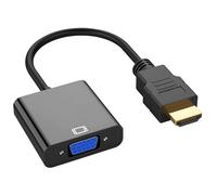 PHONILLICO Adaptateur HDMI vers VGA de 15cm pour TV/Ordinateur/écran/vidéoprojecteur/Console