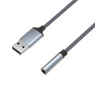 PHONILLICO Câble Adaptateur Audio Voiture/Caque/Enceinte Jack Femelle 3,5mm TRRS Compatible pour Smartphone/Tablette/Ordinateur/MP3 Type USB