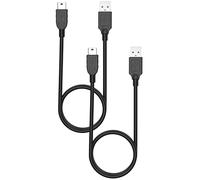 PHONILLICO Cable compatible avec appareil photo BenQ DC C750/DC C800/DC C840/DC C850/DC E1000/DC E1460/DC E1465/DC E1480/DC E800/DC E820 [PACK 2] USB TYPE MINI-USB 2.0 Noir 1 Mètre