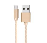 PHONILLICO Cable compatible avec Huawei Honor 10 LITE / 9 LITE / 8X / 8A / 7 / 7A / 7C / 7S / 7X / 6A / 6C / 6X / 5C / 5X - Cable Chargeur Micro USB Nylon Tressé Or 1 Metre