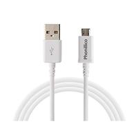 PHONILLICO Cable compatible avec Samsung Galaxy Galaxy NOTE 3 LITE/NOTE 4 / NOTE 2 / NOTE 1 / ALPHA/CORE PRIME/GRAND PRIME - USB 2.0 Blanc 1 Metre