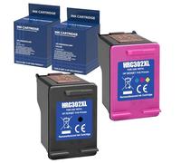 PHONILLICO Cartouche d'encre Remplacement pour HP 302XL Compatible DeskJet 1110 1111 2132 3630 3635 Envy 4510 4525 OfficeJet 3800 3830 5200 5232 - Pack 1 Noir 1 Cyan/Magenta/Yellow