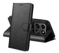 PHONILLICO Coque pour Honor 200 Smart 5G - Portefeuille Noir Rabat Clapet Aimanté Rangement Cartes