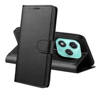 PHONILLICO Coque pour Honor 400 Lite 5G - Portefeuille Noir Rabat Clapet Aimanté Rangement Cartes