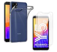 PHONILLICO Coque pour Huawei Y5P et 2 Verres Trempé Film Protection Ecran