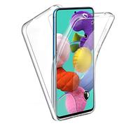 PHONILLICO Coque pour Samsung Galaxy A51 - Housse Etui Gel TPU Silicone Intégrale Transparent Protection Souple Ultra Mince Tactile Deux Parties Avant Arrière Emboitable