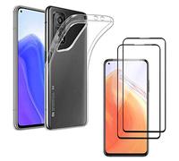 PHONILLICO Coque pour Xiaomi MI 10T / MI 10T PRO et 2 Verres Trempe Bord Noir Film Protection Ecran