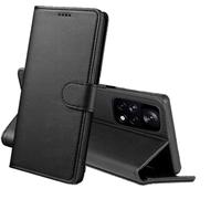 PHONILLICO Coque pour Xiaomi Redmi Note 11 Pro/Note 11 Pro 5G - Portefeuille Noir Rabat Clapet Aimanté Rangement Cartes