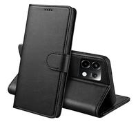 PHONILLICO Coque pour Xiaomi Redmi Note 13 Pro 5G - Portefeuille Noir Rabat Clapet Aimanté Rangement Cartes