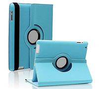 Phonillico® Coque Rotative 360° Bleu Clair pour iPad 5e génération / 6e génération/Air 2 - Coque Housse Etui Protection Rotation 360 Degres Fonction Portrait Paysage