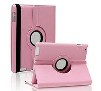 Phonillico® Coque Rotative 360° Rose pour iPad 5e génération / 6e génération/Air 2 - Coque Housse Etui Protection Rotation 360 Degres Fonction Portrait Paysage
