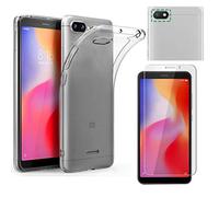 Coque pour Xiaomi REDMI 6A + Verre Trempé Film Protection Ecran - Housse Etui Gel TPU Silicone Transparent Protection Souple Ultra Mince Fine Slim