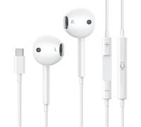 PHONILLICO Ecouteurs filaires USB-C Compatible avec iPhone 17/16/15 et iPad 11/10/Air/Pro- Intra-Auriculaires et Microphone