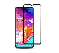 PHONILLICO® Film Protection Ecran en Verre Trempe Bord Noir pour Samsung Galaxy A70 - Ultra Resistant Vitre Ecran Protecteu Integral