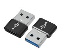 PHONILLICO Lot de 2 Adaptateurs USB 2.0 vers USB-C Compatible avec avec Chargeur Secteur/Ordinateur vers Smartphone Samsung/Xiaomi/Huawei/Oppo/Honor/Google
