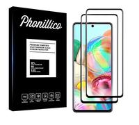 PHONILLICO [Pack de 2] Verre Trempe Bord Noir pour Samsung Galaxy A71 - Film Protection Ecran Verre Trempe Resistant [Lot de 2] Vitre Protecteur Anti Rayure