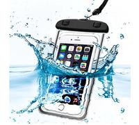 PHONILLICO Sac Waterproof Noir pour Nokia 2 3 5 6 7 Plus Lumia 650 640 550 950 535 532 930 735 1520 Coque Housse Universel Boitier Pochette Lumineux Protection Tactile Plastique Imperméable Etanche