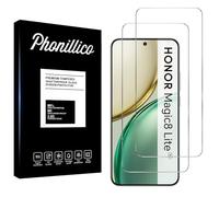 PHONILLICO Verre Trempé pour Honor Magic 8 Lite 5G [Pack de 2] Film Protection Ecran Resistant Vitre Protecteur Anti Rayure