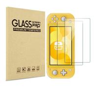 PHONILLICO Verre Trempé pour Nintendo Switch Lite [Pack de 2] Film Protection Resistant Vitre Protecteur Anti Rayure