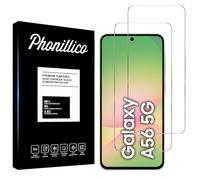 PHONILLICO Verre Trempé pour Samsung Galaxy A56 5G [Pack de 2] Film Protection Ecran Resistant Vitre Protecteur Anti Rayure