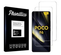 PHONILLICO Verre Trempé pour Xiaomi Poco F6 5G [Pack de 2] Film Protection Ecran Resistant Vitre Protecteur Anti Rayure