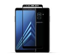 PHONILLICO Verre Trempe Samsung Galaxy A8 2018 - Film Protection Ecran Intégral Bord Noir Ultra Resistant Vitre Protecteur