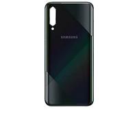 phonmatic Vitre Arriere Cache Batterie de Remplacement Coque Arriere Plastique pour Samsung Galaxy A70S avec adhesif et Logo (Noir)