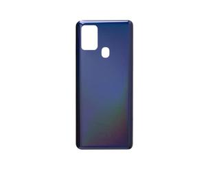 Phonmatic Vitre Arriere Cache Batterie de Remplacement pour Samsung Galaxy A21S avec Logo Back Door housing Cover Couvercle (Noir)