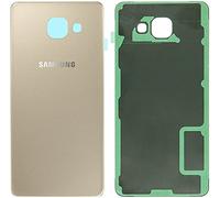 Phonmatic Vitre Arriere Cache Batterie de Remplacement pour Samsung Galaxy A5 2016 SM-A510 avec adhesif et Logo (Or)