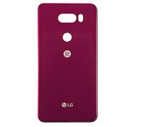 Phonmatic Vitre Arriere Cache Batterie pour LG V30 avec adhesif et Logo Couvercle Glass Back housing Rear Cover (Rouge)