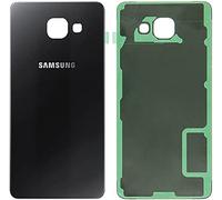 phonmatic Vitre Arriere Cache Batterie pour Samsung Galaxy A3 2016 SM A310 avec adhesif et Logo (Noir)