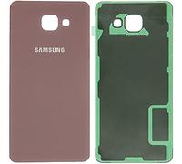 phonmatic Vitre Arriere Cache Batterie pour Samsung Galaxy A3 2016 SM A310 avec adhesif et Logo (Rose)