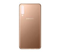 Phonmatic Vitre arrière Galaxy A7 SM-A750 avec Logo + Adhesif Noir/Or/Rose/Bleu (Or)