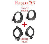 Phonocar 03842 + 03925 Peugeot 207 entretoises Enceintes avant + arriere 165mm