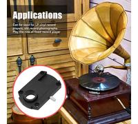 Phonograph HiFi Conversion Arm, Turntable Replacement Arm Base, 20mm Inner Hole Aluminum Alloy Plate for Record Player, HiFi Conversion Arm with Set Screws and Hex Wrench