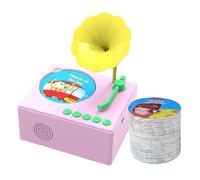 Phonograph Record Player, Kids Music Model, Interactive Story Machine, Classic Gramophone Design, Hands on Learning Audio Toy, Ideal for Boys, Girls, Home, Playroom, Classroom 9.6x5.9x3.15 inches