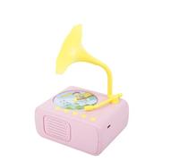Phonographe for Enfants avec 96 Cartes Gramophone for Enfants, Tourne-Disque éducatif, Jouet Musical interactif, Lecteur de Musique, Jouet Musical sensoriel(Pink)