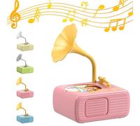Phonographe pour Enfants avec 96 Cartes d'apprentissage et 8 Cartes d'enregistrement, Lecteur de Contes musicaux en Anglais pour améliorer Les compétences d'écoute, Livre Audio Cadeau, phonographe
